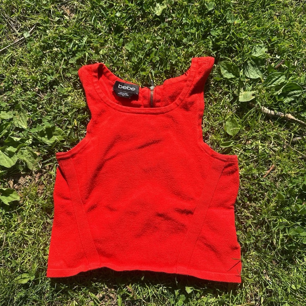 Bebe Bold Red Tank Top